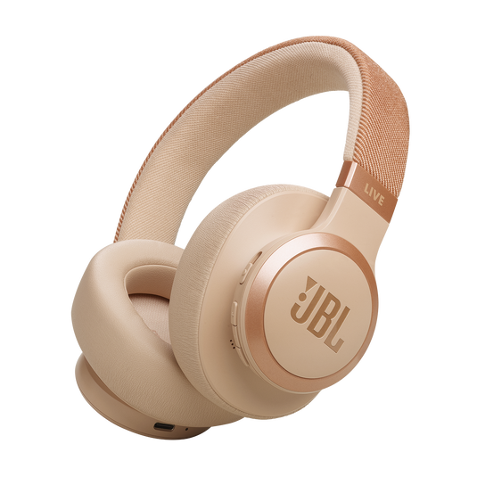 JBL Live 770NC - Sandstone - Wireless Over-Ear Headphones with True Adaptive Noise Cancelling - Hero image number null